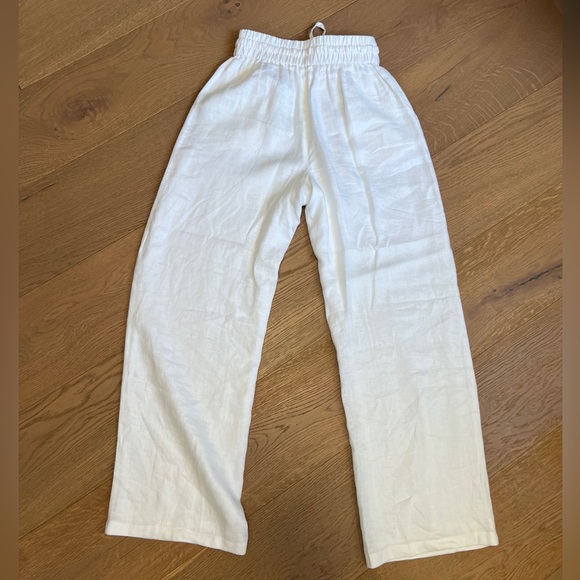 All Saints Women's White Tyler Linen Pants Size XS - Picture 4 of 7